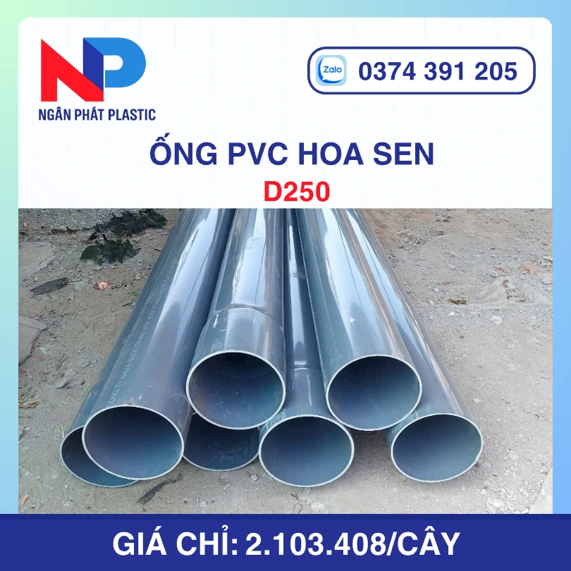 Ống Nhựa PVC D250 Hoa Sen